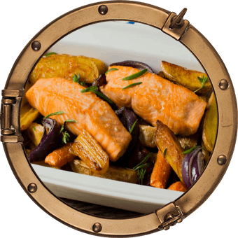 Lachs mit Ofengemüse