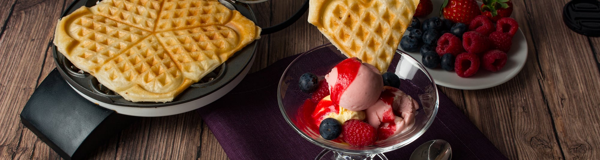 Schneller Waffelteig für Eis & Co