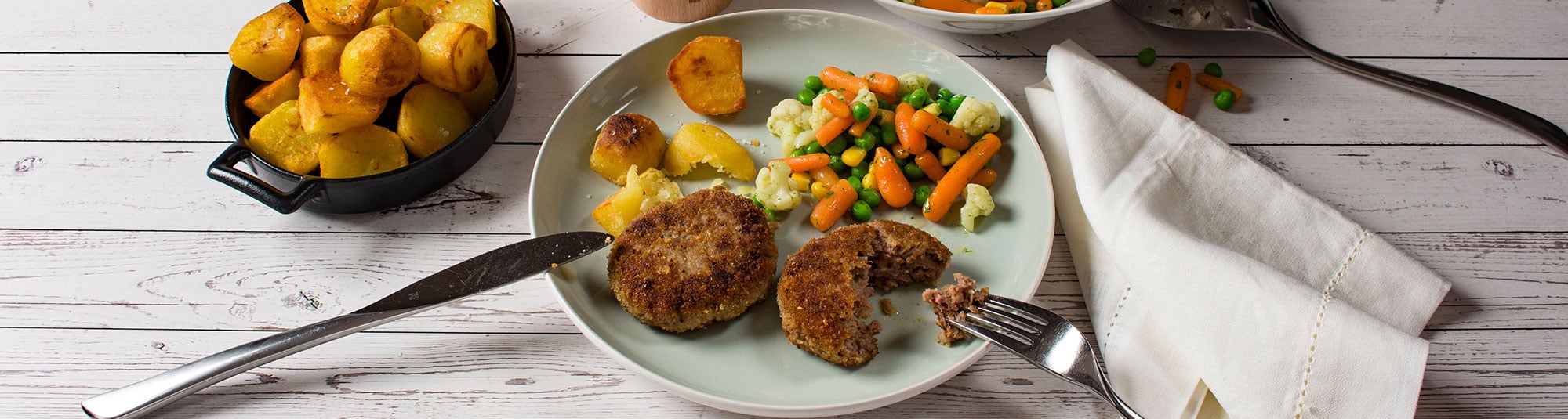 Iglo Fleischlaibchen mit Buttergemüse