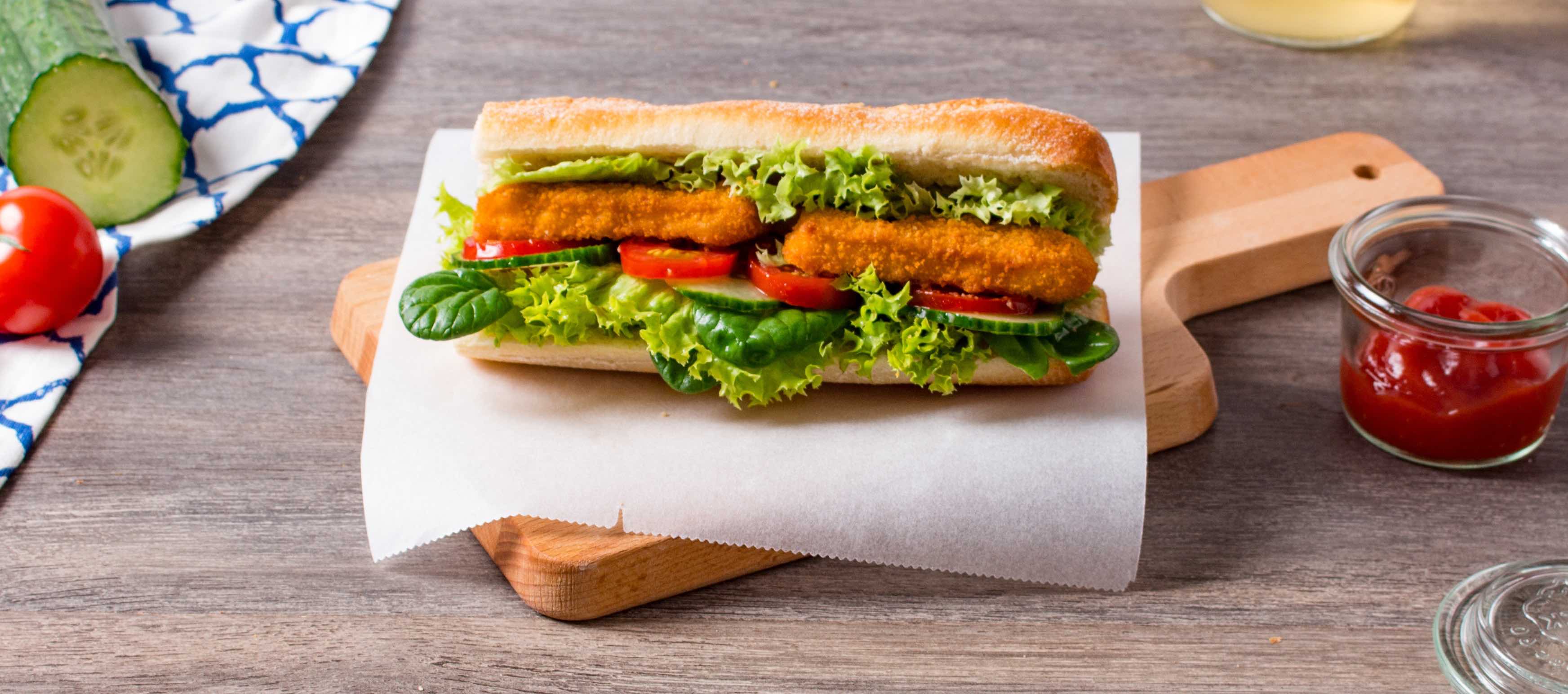 Hühner Sticks Baguette