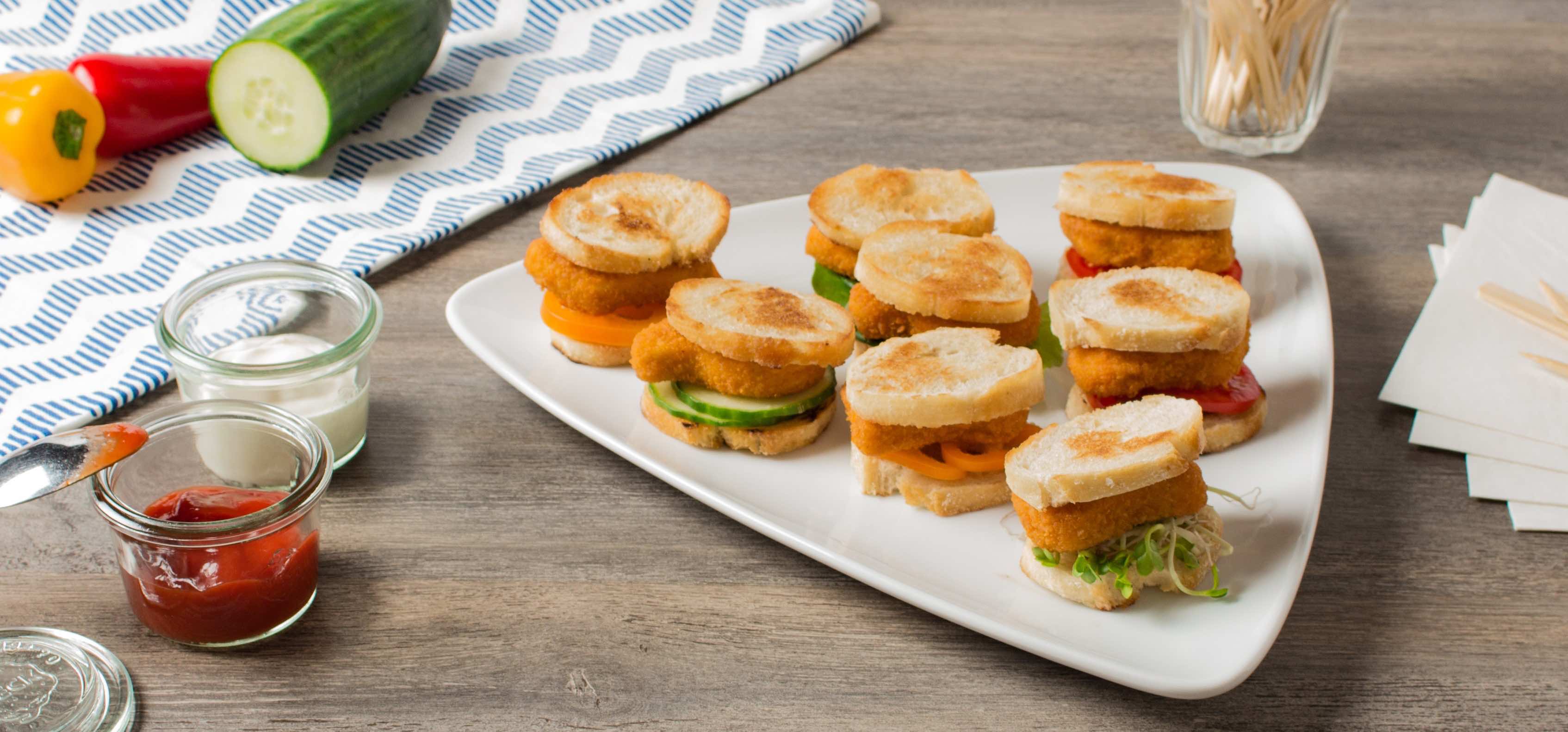 Knusprige Mini-Sandwiches