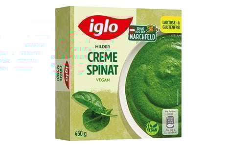Iglo Cremespinat laktosefrei - jetzt Spinat ohne Laktose genießen.