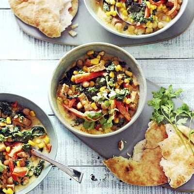 Colette vegetarische curry met spinazie